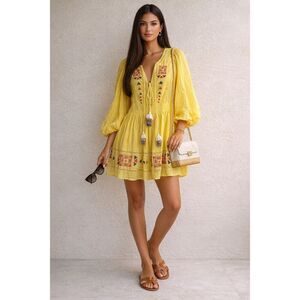 Place Nationale embroidered tunic dress ,size 1 Us 2/4 , $398